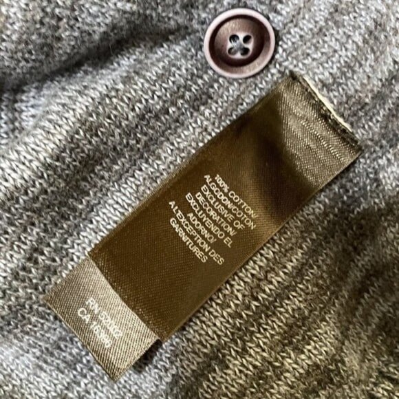 DKNY cardigan  sweater mens zip down long sleeves in size L - Picture 8 of 10